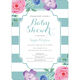 Vintage Flower Baby Shower Invitations Image 3 of 6